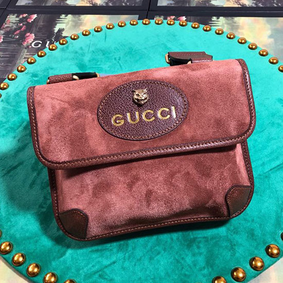 Gucci Suede Messenger Bag Burgundy 501050