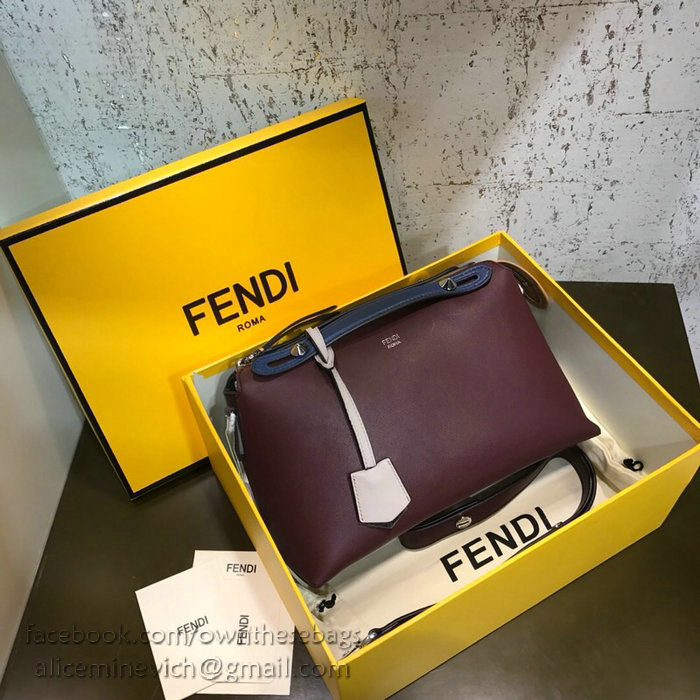 Fendi By The Way Regular Boston Bag Burgundy F81491
