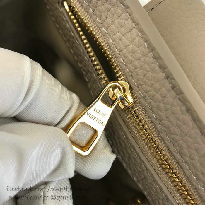 Louis Vuitton Taurillon Leather Capucines BB Grey M48865