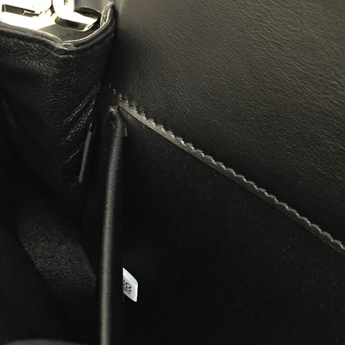 Prada Sidonie Leather Shoulder Bag Black 1BD168
