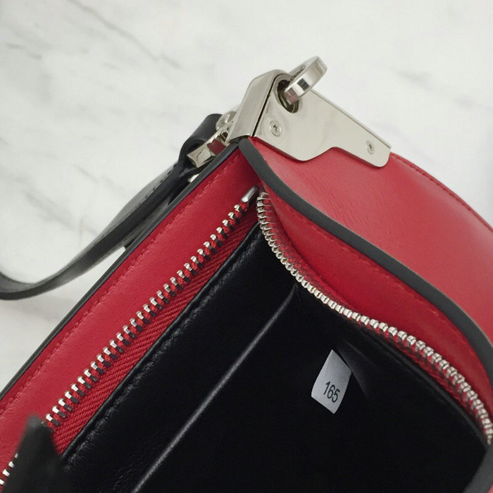 Prada Sidonie Leather Shoulder Bag Red 1BH111