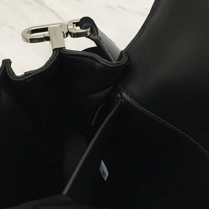 Prada Sidonie Suede Shoulder Bag Black 1BD168