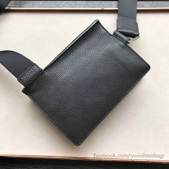 Fendi Calfskin Messenger Bag Black F86731