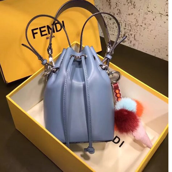 Fendi Small Mon Tresor Bucket Bag Blue F80101