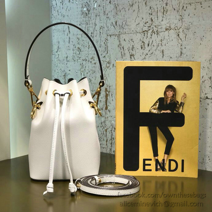 Fendi Small Mon Tresor Bucket Bag White F80101