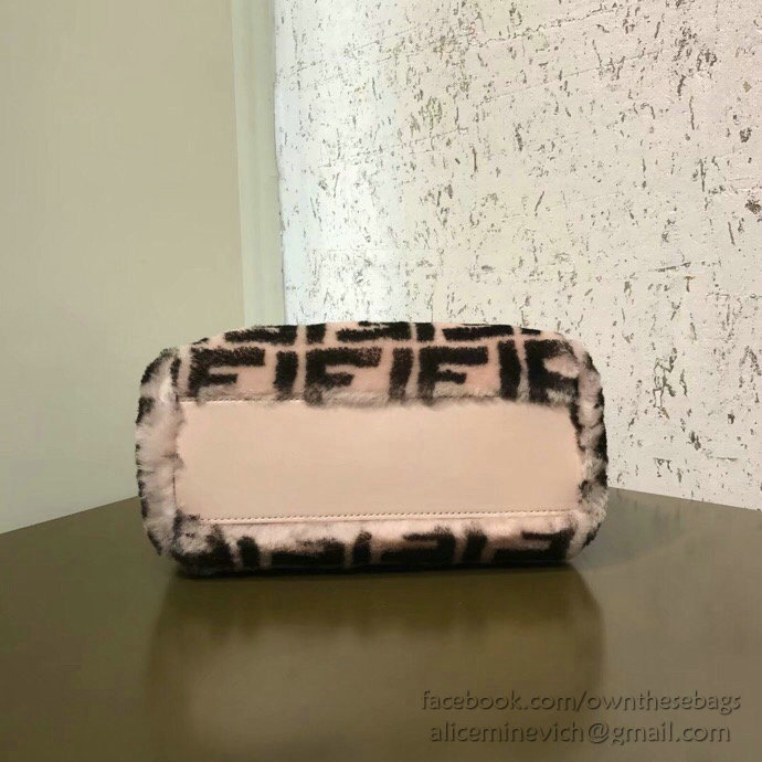 Fendi Wool Peekaboo Bag Pink F880251