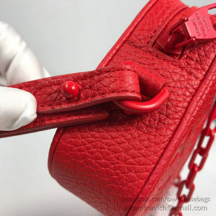 Louis Vuitton Calfskin Clutch Red M44458