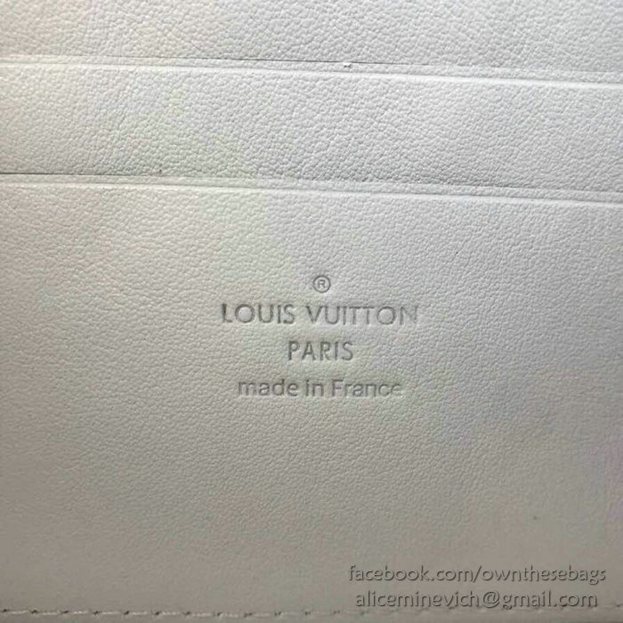 Louis Vuitton Calfskin Clutch White M44458