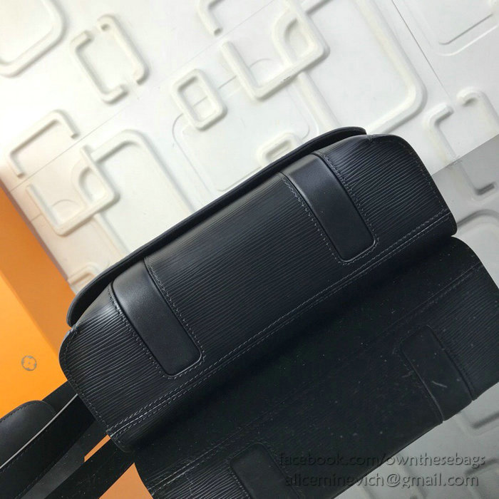 Louis Vuitton Epi Leather Harrington Messenger Bag Black M53409