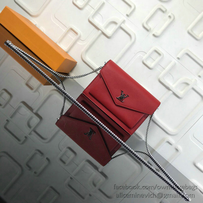 Louis Vuitton Pochette Mylockme Chain Red M63471