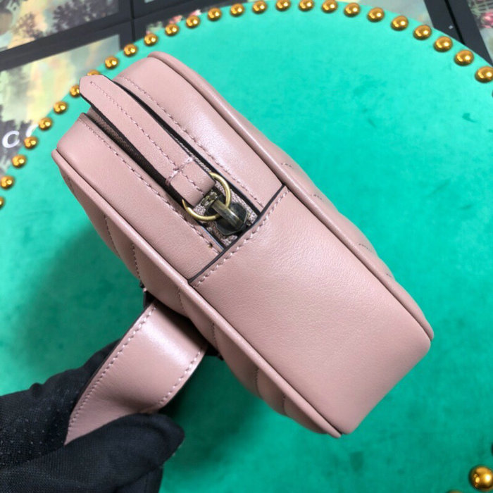 Gucci GG Marmont Matelasse Belt Bag Nude 523380