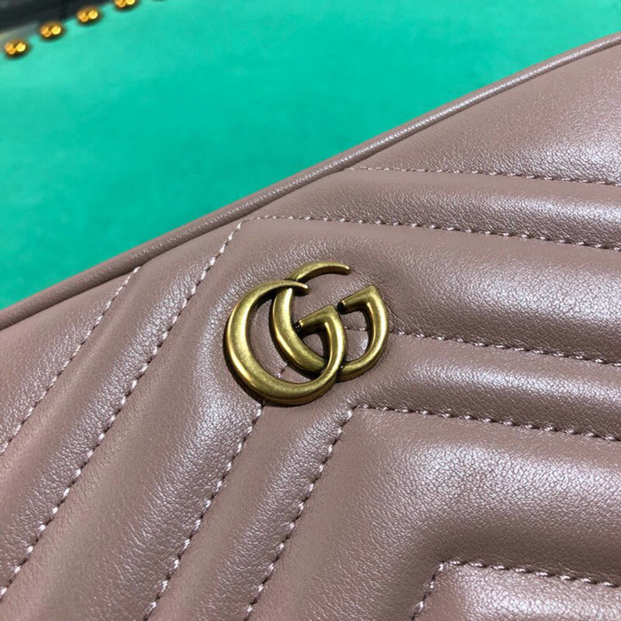 Gucci GG Marmont Matelasse Belt Bag Nude 523380