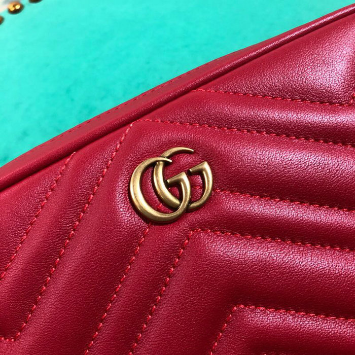 Gucci GG Marmont Matelasse Belt Bag Red 523380