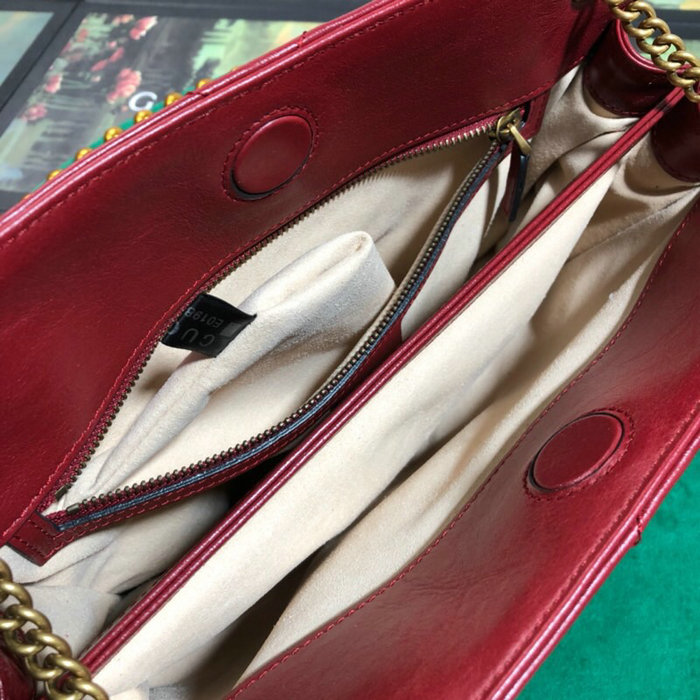 Gucci Leather Tote Red 524592