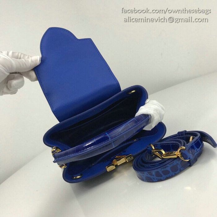 Louis Vuitton Calfskin Capucines Mini Blue N94227