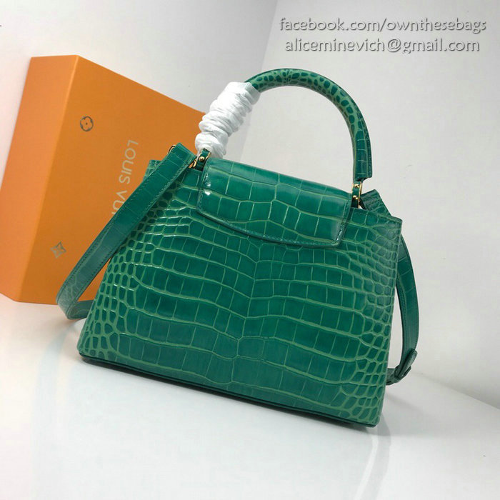 Louis Vuitton Calfskin Capucines Mini Green N94227