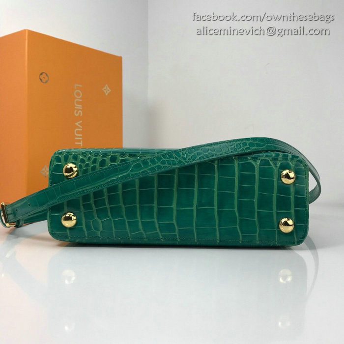 Louis Vuitton Calfskin Capucines Mini Green N94227