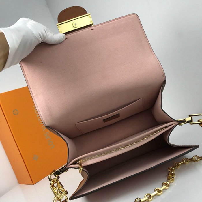 Louis Vuitton Calfskin Shoulder Bag Brown M44391