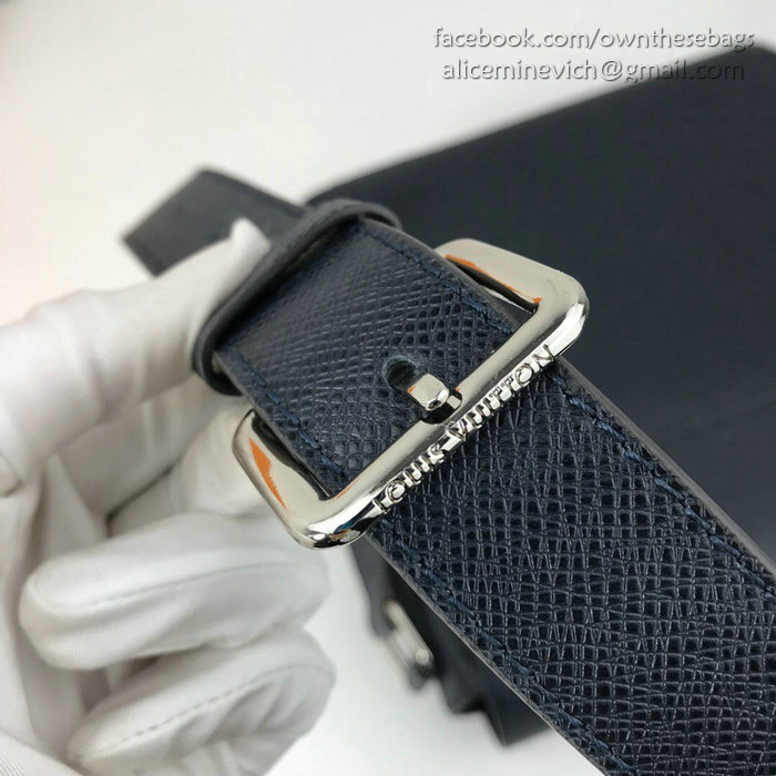 Louis Vuitton Taiga Leather Roman PM Blue M30619