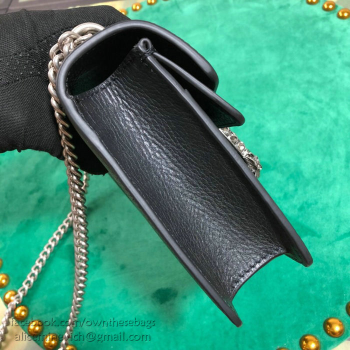 Gucci Dionysus Leather Mini Bag Black 421970