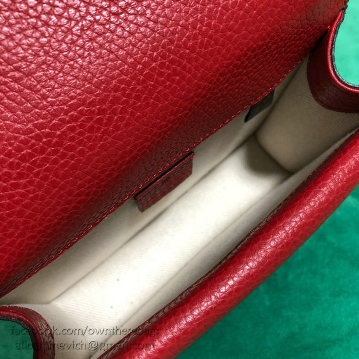 Gucci Dionysus Leather Mini Bag Red 421970