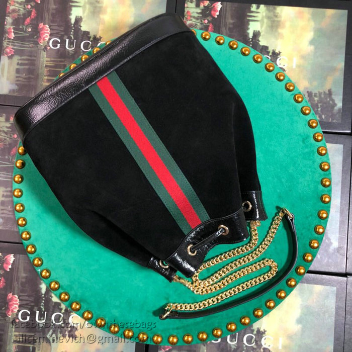 Gucci Rajah Medium Bucket Bag Black 553961