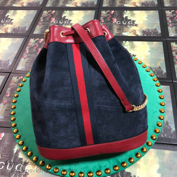 Gucci Rajah Medium Bucket Bag Blue 553961