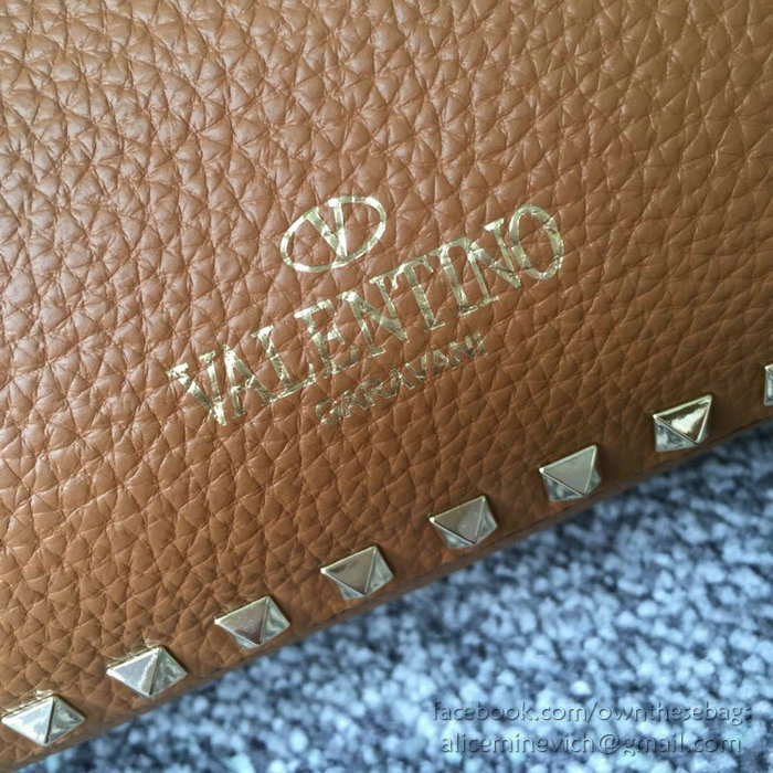 Valentino Soft Calfskin Hobo Bag Brown V50031