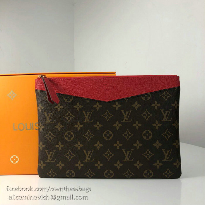Louis Vuitton Monogram Canvas Daily Pouch Red M62048