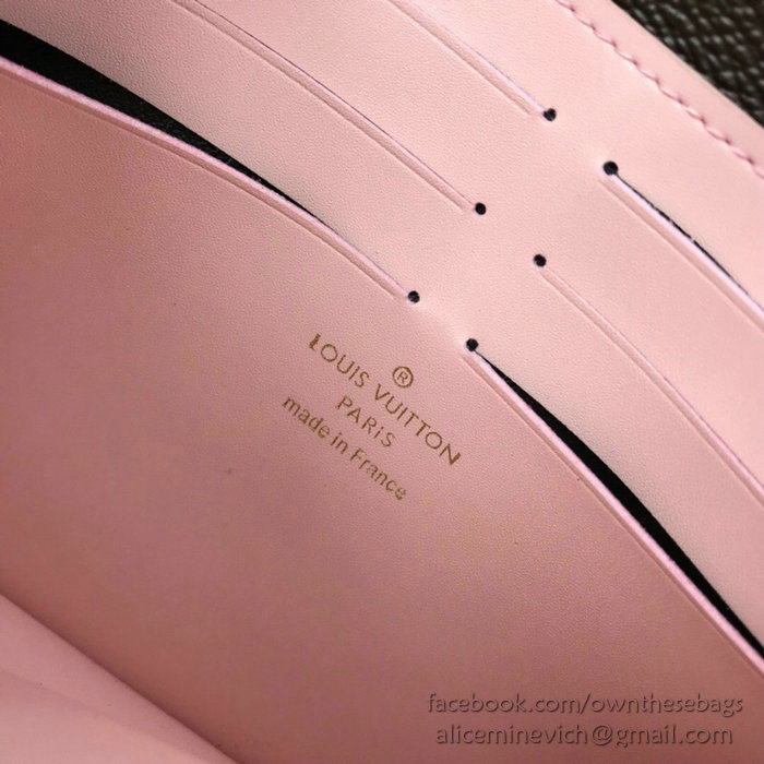 Louis Vuitton Cherrywood Chain Wallet Pink M63306