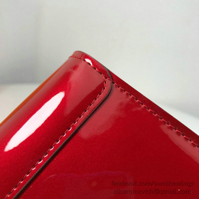 Louis Vuitton Cherrywood Chain Wallet Red M63306