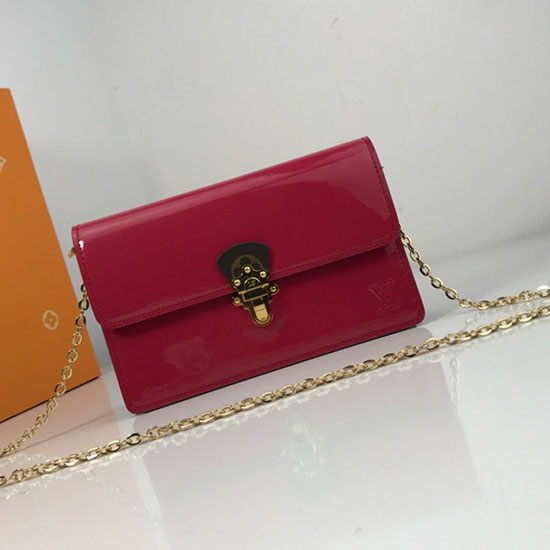 Louis Vuitton Cherrywood Chain Wallet Rose M63306