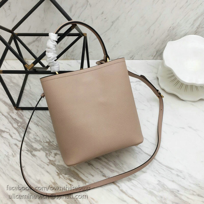 Prada Saffiano Leather Double Medium Bag Pink 1BA212