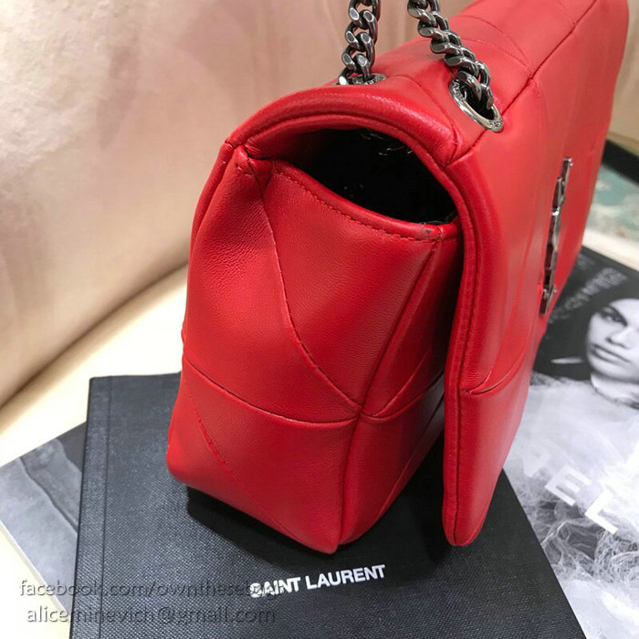 Saint Laurent Lambskin Jamie Medium Bag Red 515821