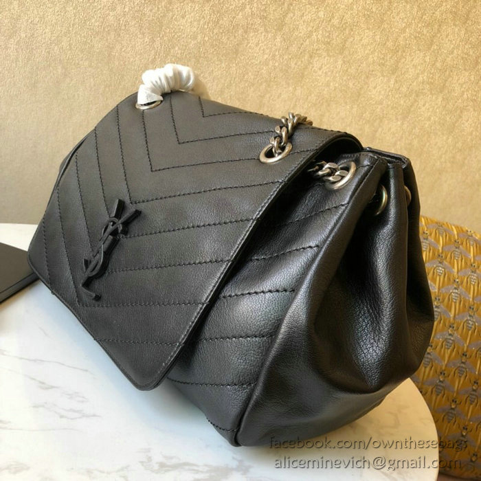 Saint Laurent Medium Nolita Bag in Vintage Leather Black 554265