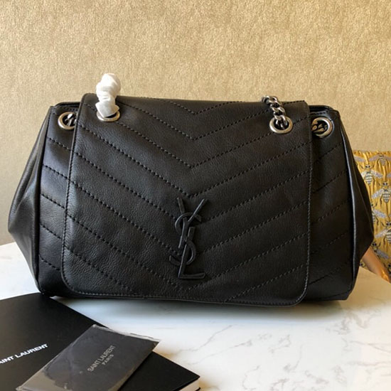Saint Laurent Medium Nolita Bag in Vintage Leather Black 554265