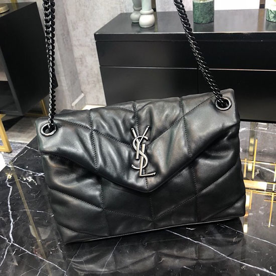 Saint Laurent Loulou Puffer Small Bag Black with Black hardware 577476