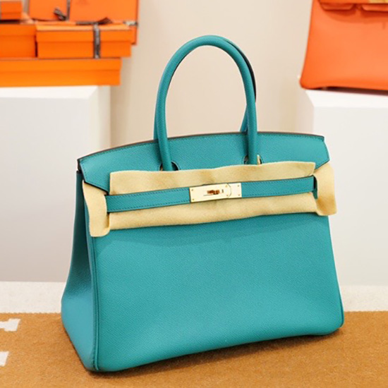 Hermes Epsom Leather Birkin Bag Green HB253035