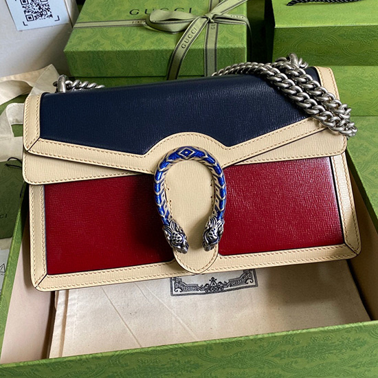Gucci Dionysus Small Shoulder Bag Blue and Red 400249