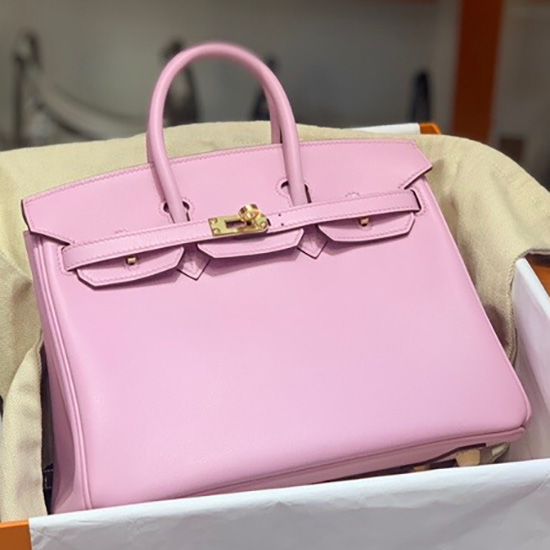 Hermes Swift Leather Birkin Bag Pink HB2530356