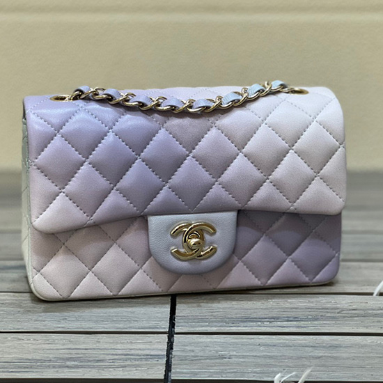 Classic Chanel Lambskin Small Flap Bag Blue CF1116