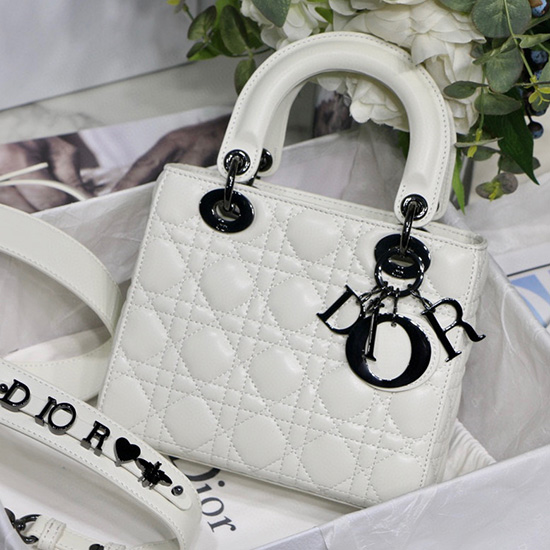 My Lady Dior Lambskin Bag White DM8001