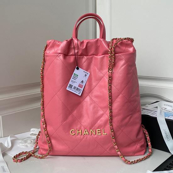 Chanel Calfskin Shopping Tote Rose AS3133