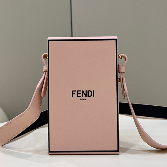 Fendi Vertical Box leather bag Pink F70309
