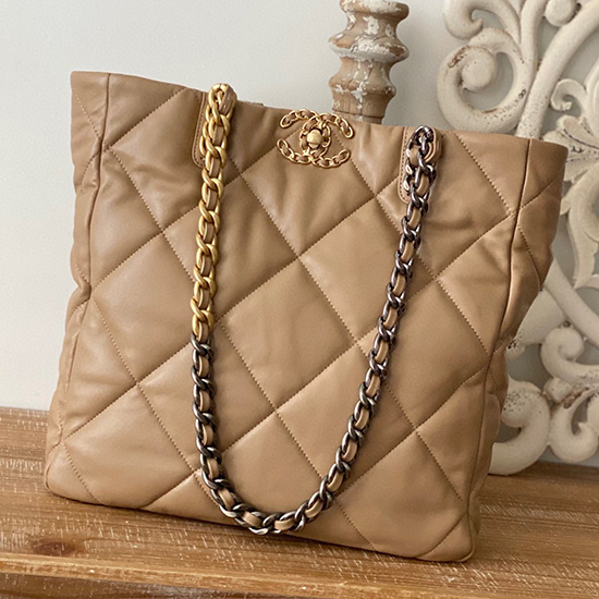 CHANEL 19 SHOPPING BAG Beige AS3519