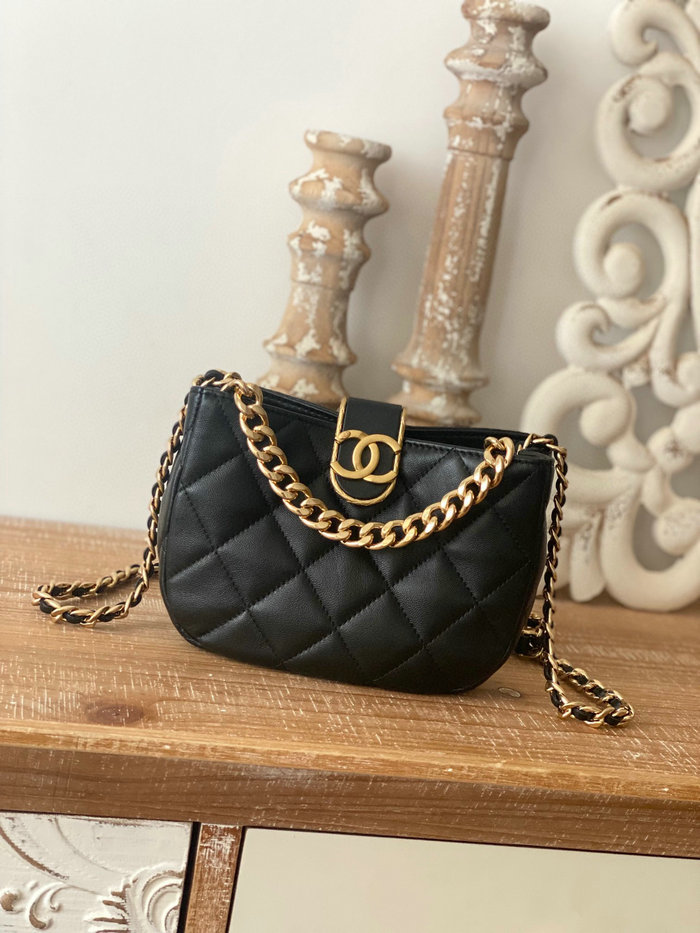 Chanel SMALL HOBO BAG Black AS3475
