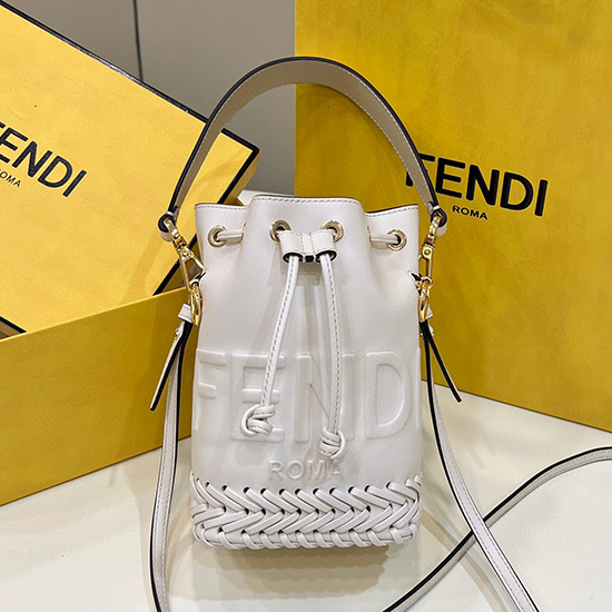 Fendi Mon Tresor leather mini-bag White F8537