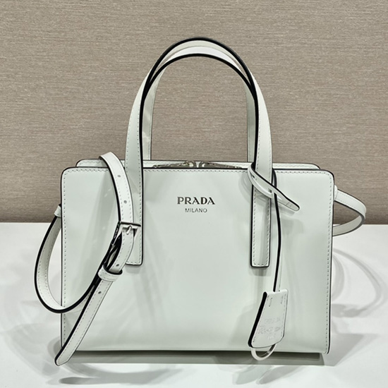 Prada Re-Edition 1995 brushed-leather mini handbag White 1BA357