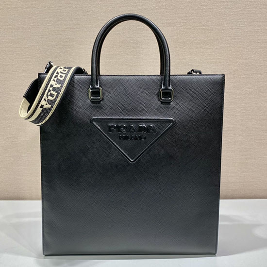 Prada Saffiano Leather Tote Bag Black 2VG084