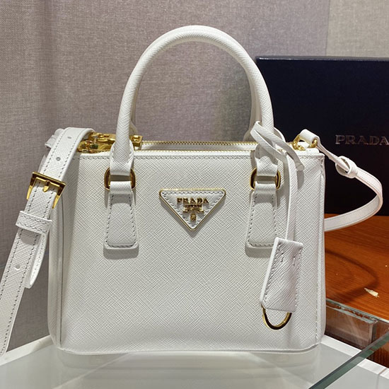 Prada Galleria Saffiano leather mini-bag White 1BA906